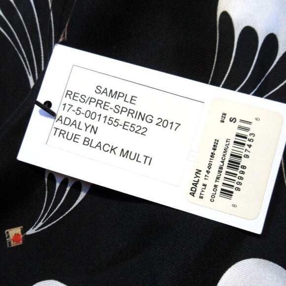 NWT Equipment Adalyn in True Black Parachute Crate Paris Revolution Silk Shirt S - Picture 3 of 7
